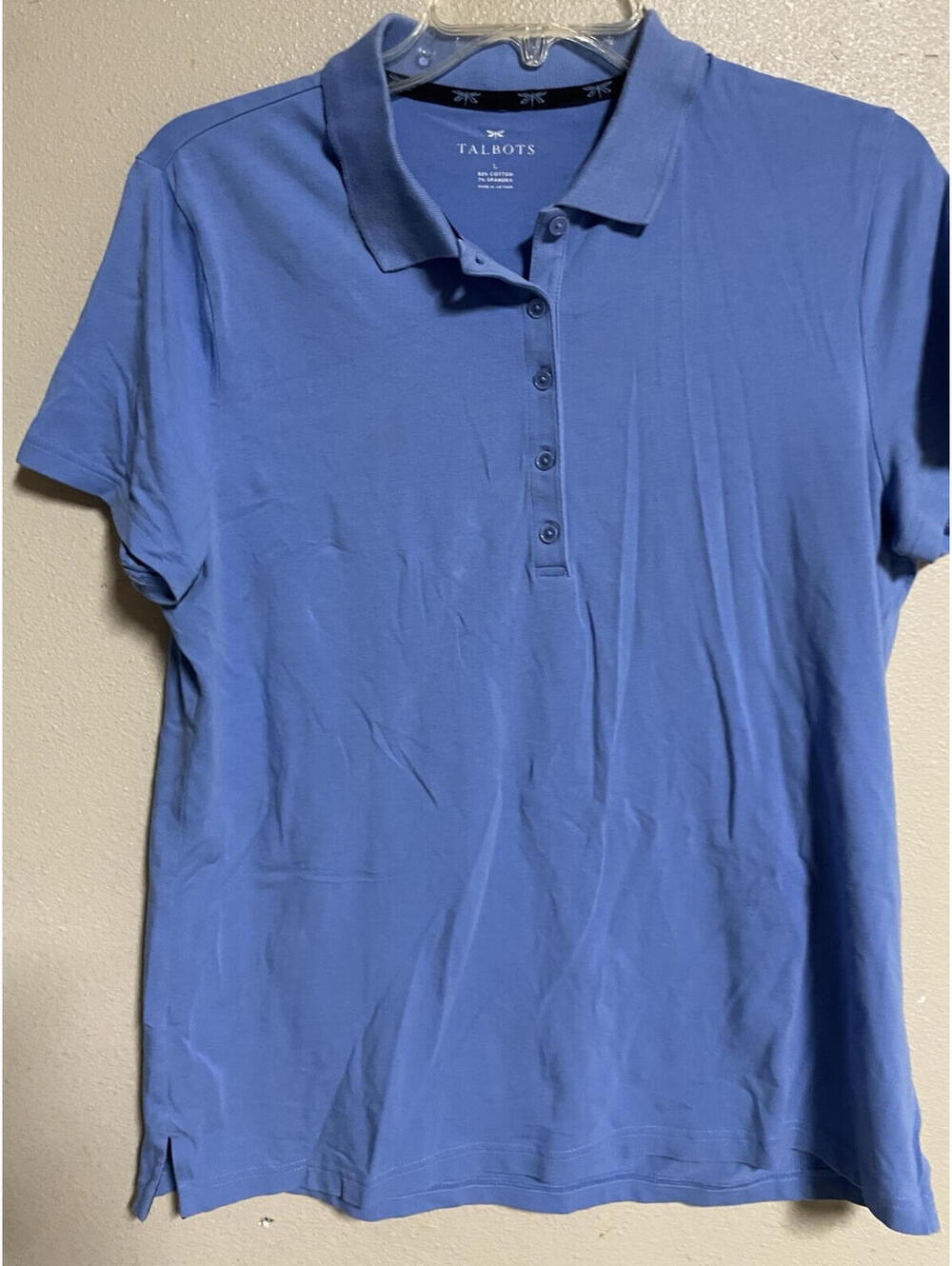 Talbots size large polo Blue Short Sleeve